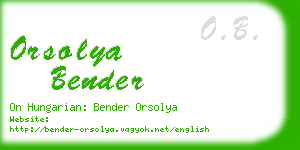 orsolya bender business card